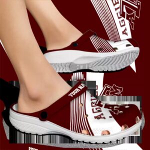 customized texas am aggies vibrant dual tone clog fashion forward