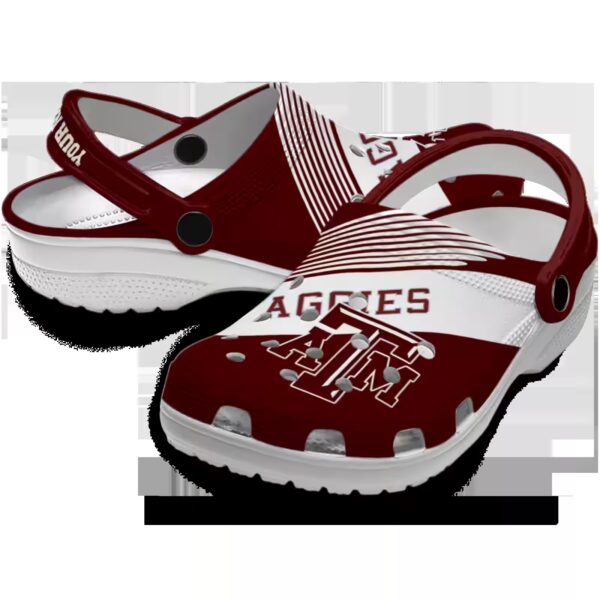 customized texas am aggies vibrant dual tone clog high quality