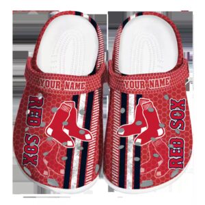 personalized boston red sox contrasting stripes clog best selling