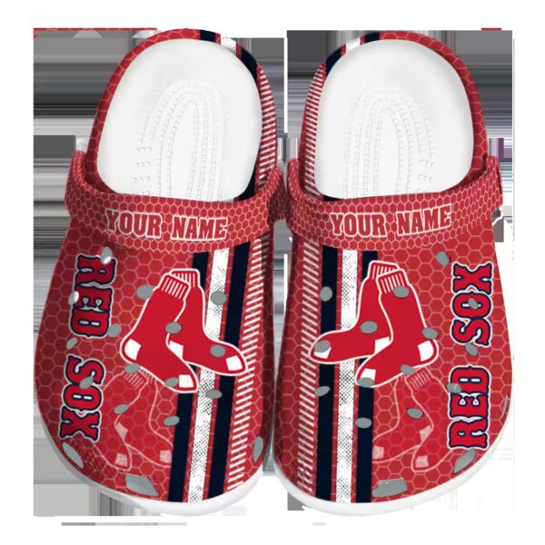 personalized boston red sox contrasting stripes clog best selling