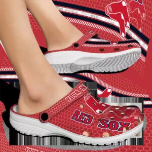 personalized boston red sox contrasting stripes clog fashion forward