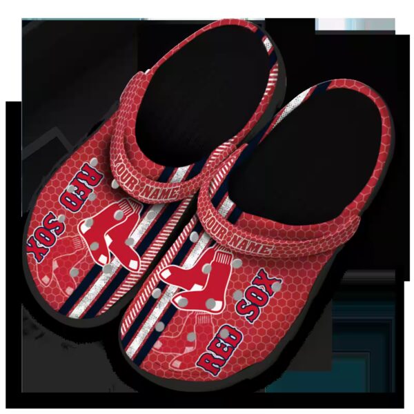 personalized boston red sox contrasting stripes clog latest model
