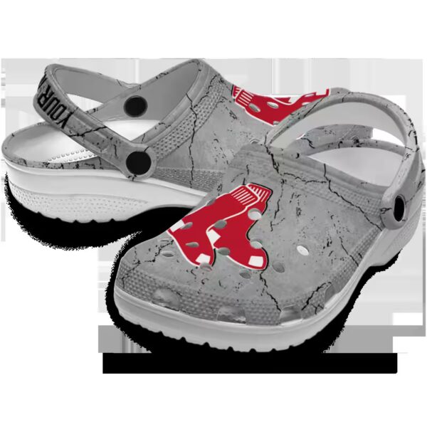 personalized boston red sox cracked texture clog high quality