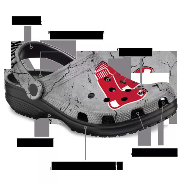 personalized boston red sox cracked texture clog new arrival