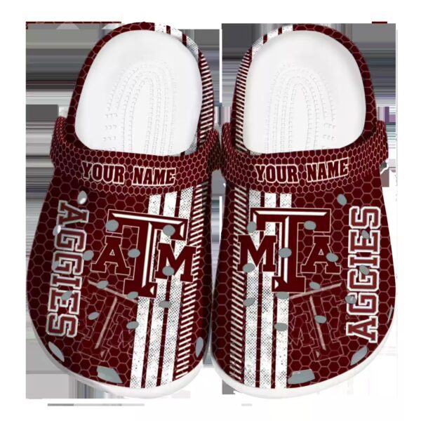 personalized texas am aggies contrasting stripes clog best selling