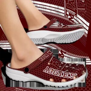 personalized texas am aggies contrasting stripes clog fashion forward