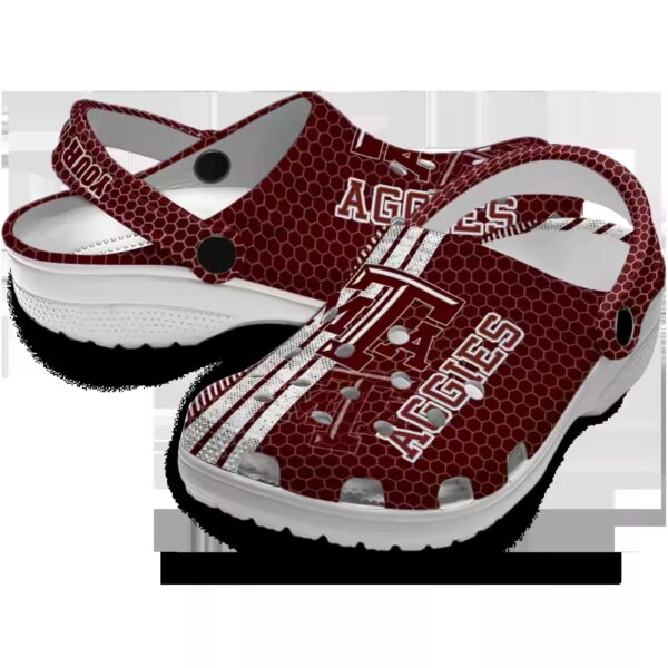 personalized texas am aggies contrasting stripes clog high quality