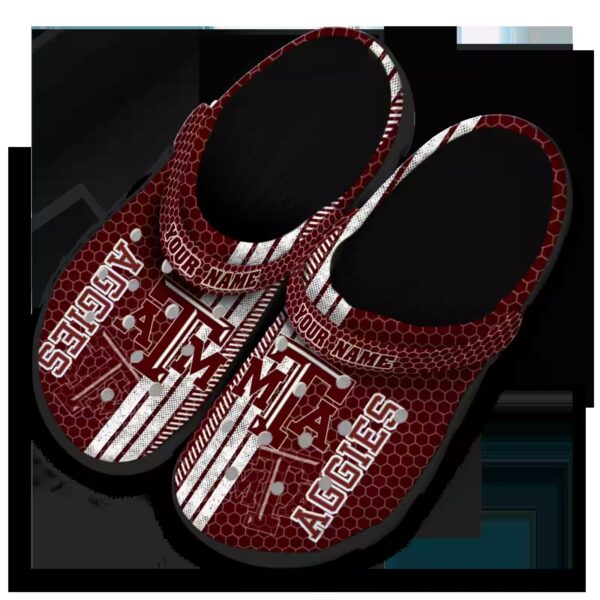 personalized texas am aggies contrasting stripes clog latest model
