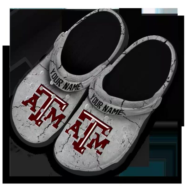 personalized texas am aggies cracked texture clog latest model