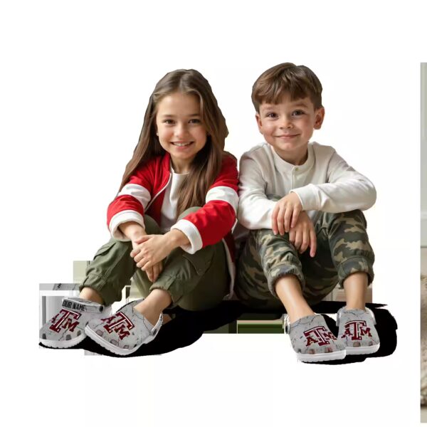 personalized texas am aggies cracked texture clog trendy
