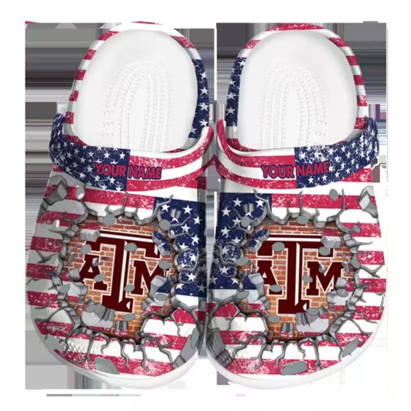 personalized texas am aggies freedom splinter clog best selling