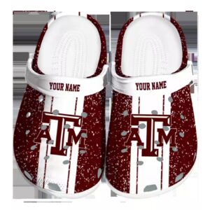 personalized texas am aggies vertical stripes clog best selling
