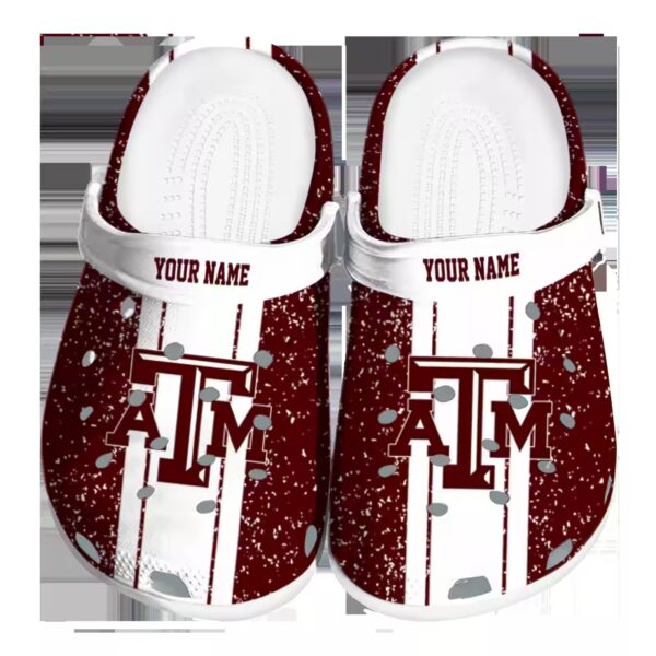 personalized texas am aggies vertical stripes clog best selling