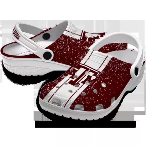 personalized texas am aggies vertical stripes clog high quality