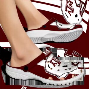 texas am aggies helmet stripes clog fashion forward