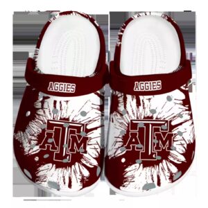 texas am aggies splatter graphics clog best selling