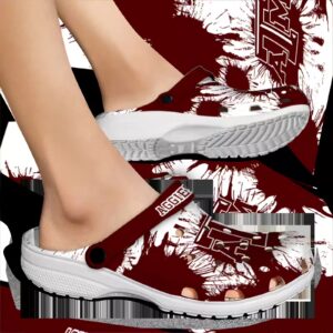 texas am aggies splatter graphics clog fashion forward