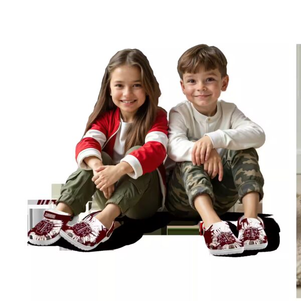 texas am aggies splatter graphics clog trendy