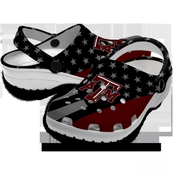 texas am aggies stellar stripes theme clog high quality