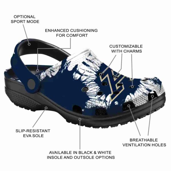 akron zips splatter graphics clog new arrival