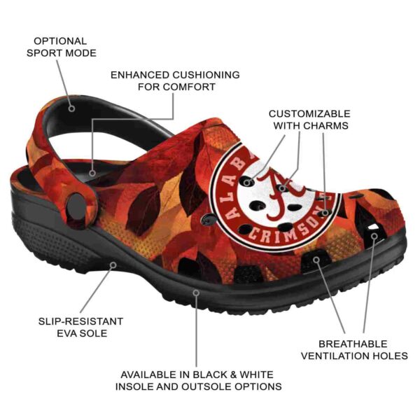 alabama crimson tide autumn leaves crocs new arrival