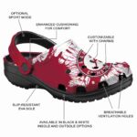 Alabama Crimson Tide Splatter Graphics Crocs Best selling