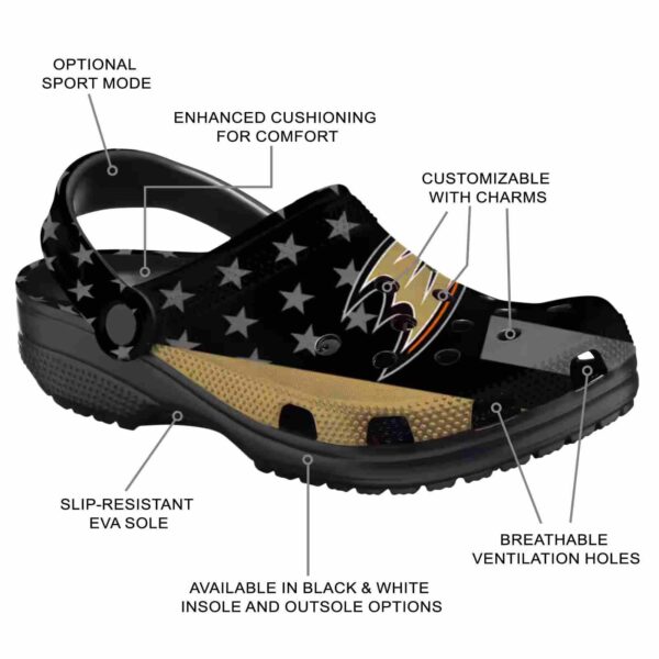 anaheim ducks stellar stripes theme clog new arrival