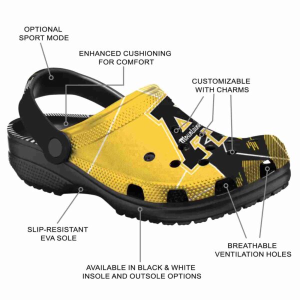 appalachian state mountaineers geometric background clog new arrival