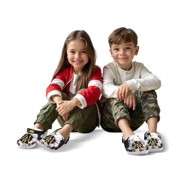 appalachian state mountaineers splatter graphics clog fashion forward
