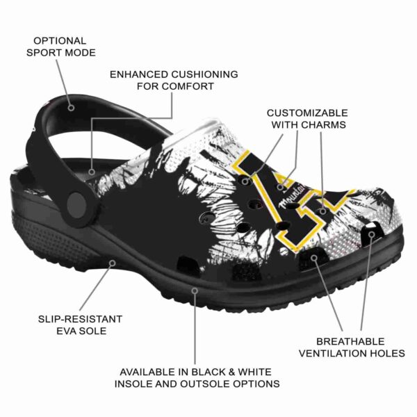 appalachian state mountaineers splatter graphics clog new arrival
