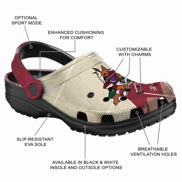 arizona coyotes geometric background clog new arrival