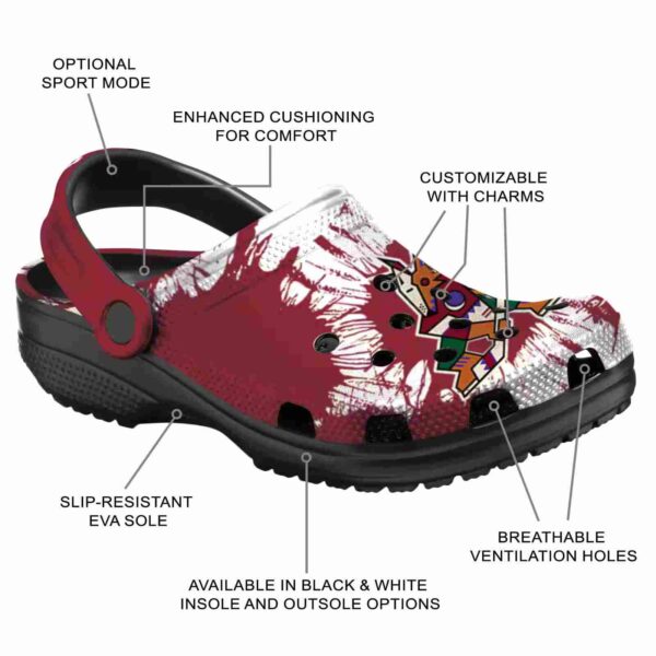 arizona coyotes splatter graphics clog new arrival