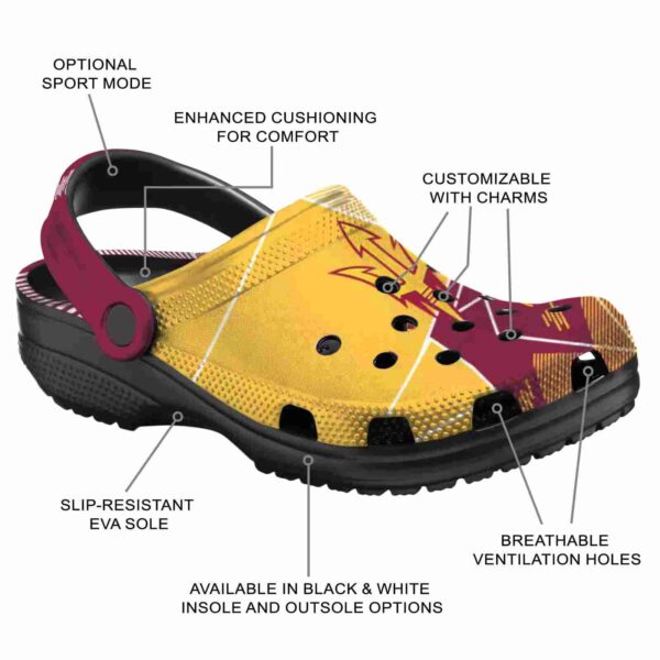 arizona state sun devils geometric background crocs new arrival