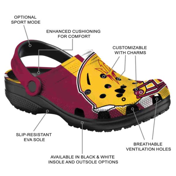 arizona state sun devils helmet stripes crocs new arrival