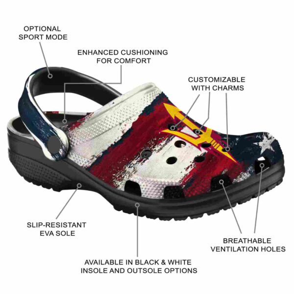 arizona state sun devils patriotic stripes crocs new arrival