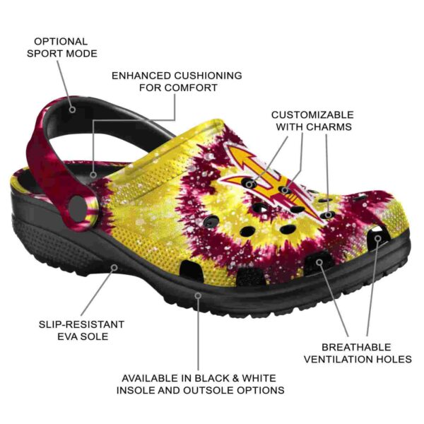 arizona state sun devils radiant burst effect crocs new arrival