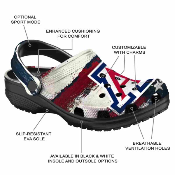 arizona wildcats patriotic stripes crocs new arrival