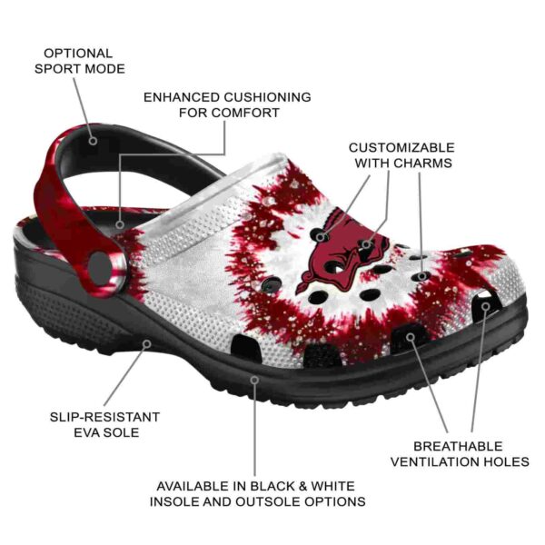 arkansas razorbacks radiant burst effect crocs new arrival