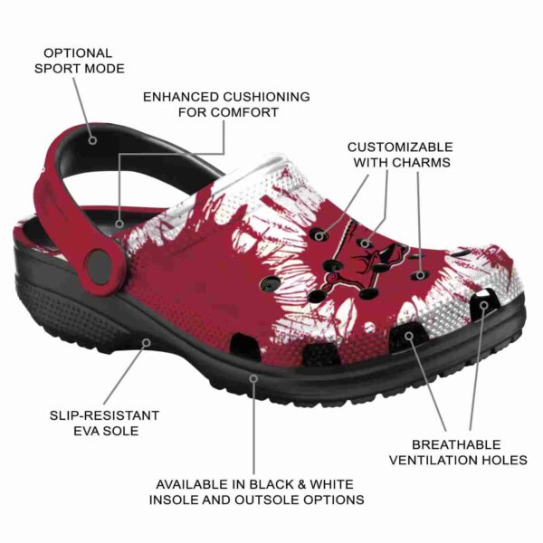 arkansas razorbacks splatter graphics crocs new arrival