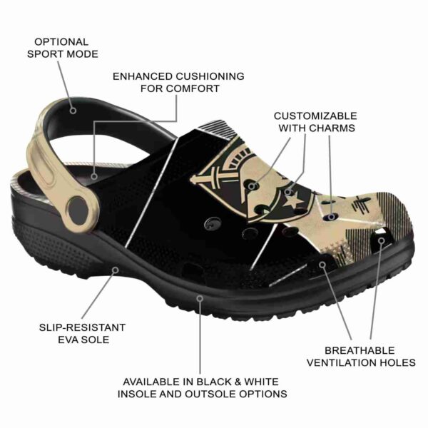 army black knights geometric background clog new arrival