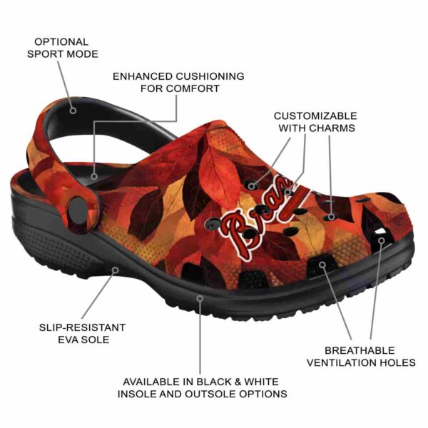atlanta braves autumn leaves crocs new arrival