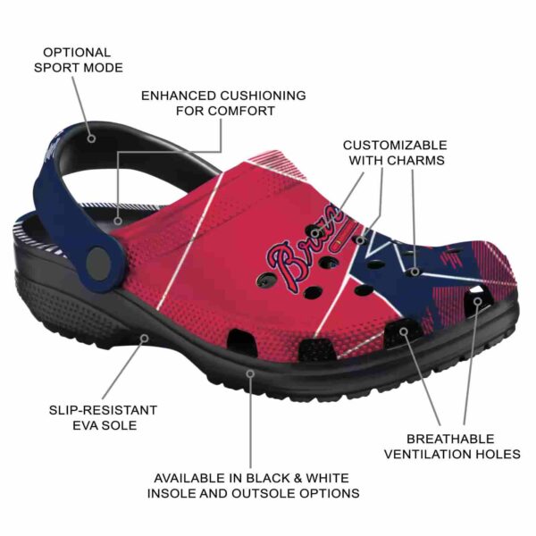 atlanta braves geometric background crocs new arrival