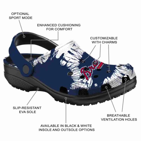 atlanta braves splatter graphics crocs new arrival