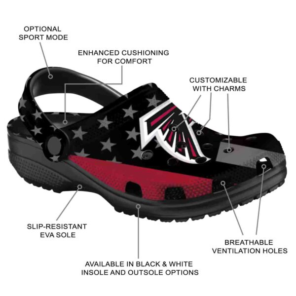 atlanta falcons stellar stripes theme crocs new arrival