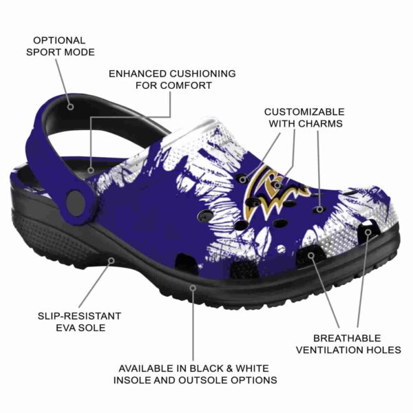 baltimore ravens splatter graphics crocs new arrival