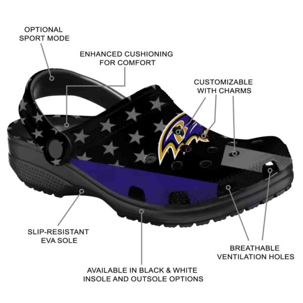 baltimore ravens stellar stripes theme crocs new arrival