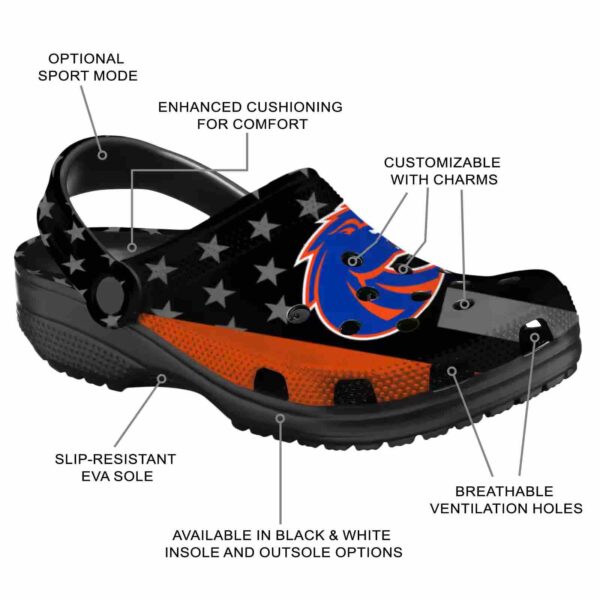 boise state broncos stellar stripes theme clog new arrival