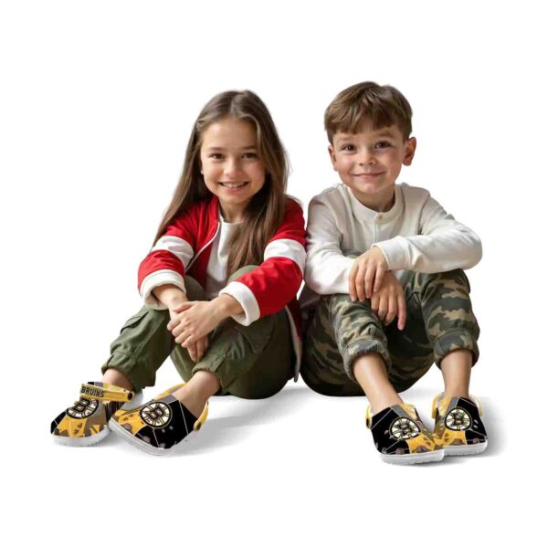 boston bruins geometric background clog fashion forward