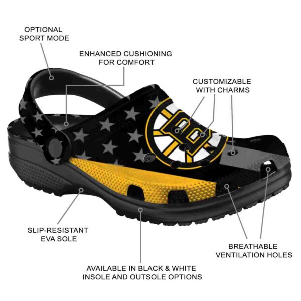 boston bruins stellar stripes theme clog new arrival