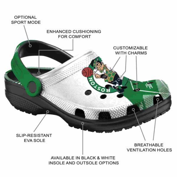 boston celtics geometric background crocs new arrival